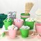 12 Pack Pink and Green Metal Bucket Favors 7.87 x 4.72 x 4.72 inches